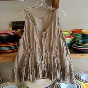 💥SOLD💥Magnolia Pearl linen tank🔥Huge Bundle Sale🔥